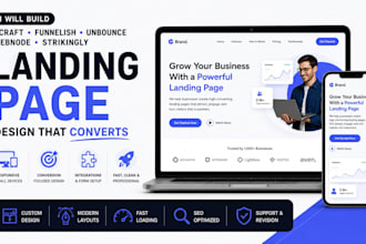 build ucraft unbounce funnelish webnode strikingly landing page website design