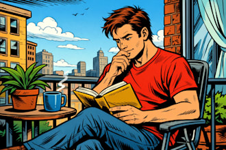 comic book illustration with comic book illustrator