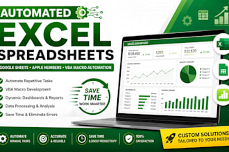 automated excel spreadsheets, google sheets, apple numbers, vba macro automation