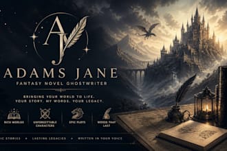 ghostwrite you a fantasy novel