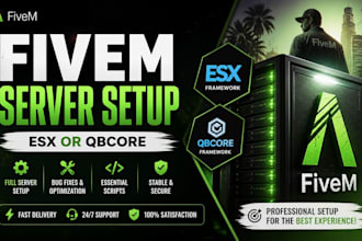 fully setup your fivem server with esx or qbcore