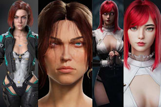 3d metahuman character 3d vrchat avatar 3d realistic character VR unreal engine