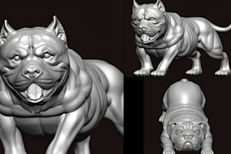 sculpt custom 3d dog replica model pet memorial sculptures for 3d printing stl