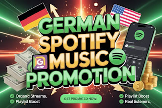 do german rap music promotion, podcast promotion and spotify presave to playlist