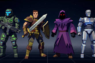 do ps1 style 3d low poly character retro y2k psx game asset, rigging for games