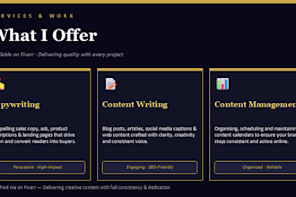 manage content writing and copywriting