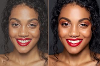 beauty retouching and skin editing