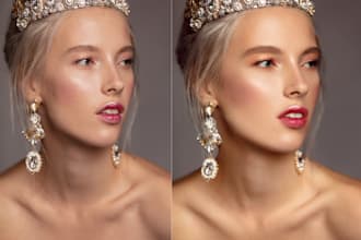 beauty retouching and skin editing
