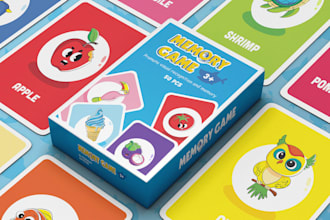 design illustrative flashcard memory card educational playing card game for kids