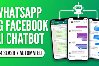 build a whatsapp automation and ai chatbot for instagram and facebook