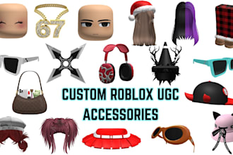 create custom roblox ugc accessories 3d models hair roblox chain for your avatar