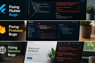 fix flutter, firebase or website bugs fast