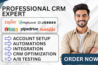 setup zapier form integration hubspot jobber pipedrive zoho crm ghl automation