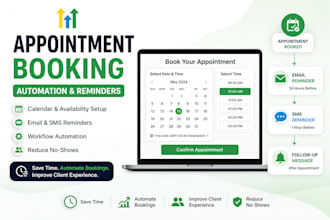 set up gohighlevel appointment booking system with automation and reminders