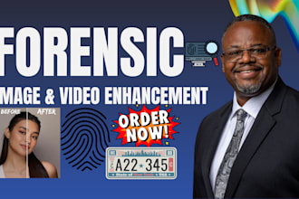 do forensic image and license plate number enhancement, face restoration blurry