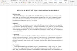 do article review and summary