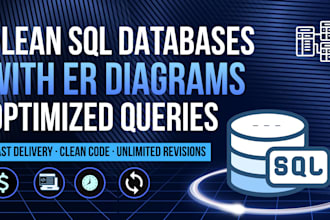 design your sql database with er diagrams and queries