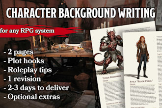 write a backstory for your rpg character