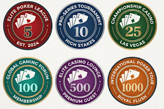 do make minimalist poker chip or game, poker card, poker logo design for you