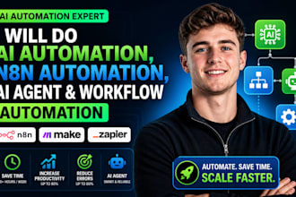 build n8n automation, ai agent, workflow automation, zapier and make com