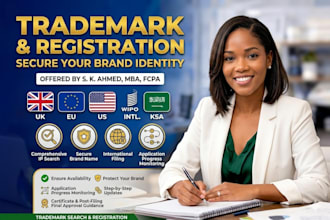 o trademark search and registration for UK, eu, and uspto