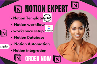 notion expert notion dashboard notion CRM notion template notion automation make
