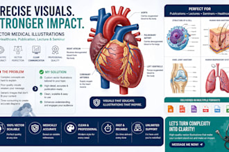 create vector medical illustration for healthcare, publication, lecture, seminar