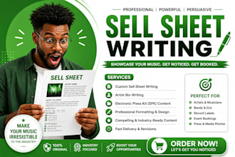 design product flyer, sell sheet, sale sheet