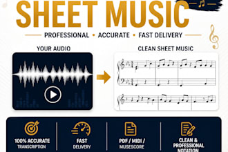 transcribe music from audio to clean sheet music or midi
