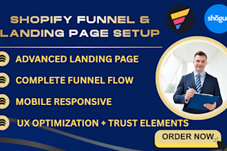 build a shopify landing page and sales funnel pagefly gempages shogun ecomposer