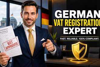 do german vat registration, tax filing, coporate tax income tax, vat id setup