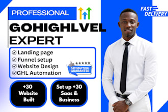 design gohighlevel funnel, ghl website, ghl automation, ghl crm and a2p 10dlc