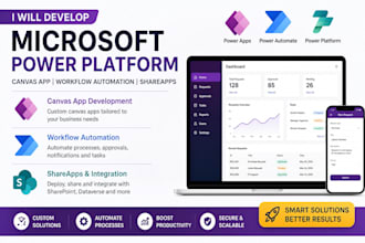 develop microsoft power platform canvas app workflow automation shareapps