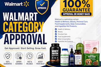 provide walmart category approval with guarantee and full assurance