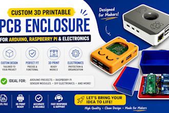design 3d printable pcb enclosure for arduino, raspberry pi, and electronics