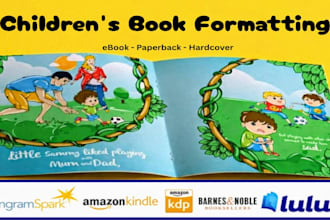 format your childrens book for kindle, epub, and paperback