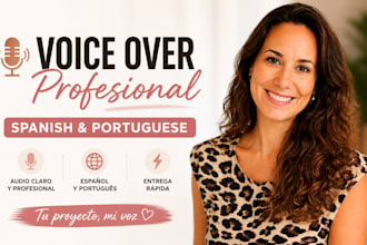 professional voice over in spanish and portuguese