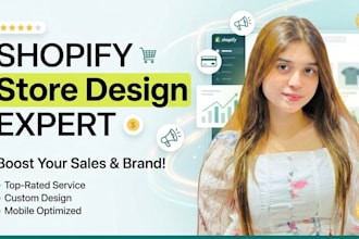 design a professional shopify store and dropshipping store setup