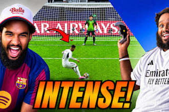 design youtube thumbnail for football or soccer channel