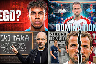 design youtube thumbnail for football or soccer channel