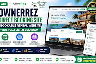 ownerrez direct booking site bookable rental website hostfully digital guidebook