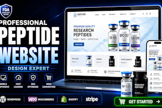 build fda compliant peptide website or supplement website with woo commerce