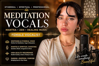 record ethereal female vocals for meditation, mantra, zen music, spiritual music