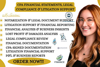 prepare compilation financial statements CPA for funding or bank