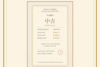 create a personalized japanese inspired omikuji image