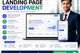 create professional ai business website and landing page