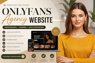 design only fans agency website only fans management website landing page dating