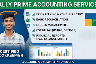 do professional bookkeeping and accounting in tally prime