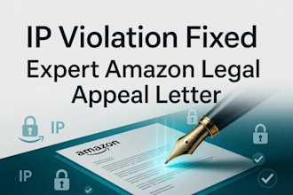 draft a legal letter for amazon IP violation reinstatement