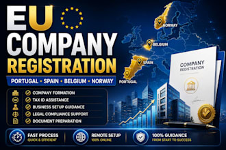 register your company in portugal, spain, belgium or norway fast